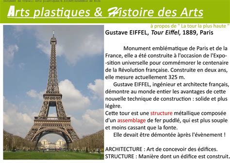 Analyse De La Tour Eiffel Histoire Des Arts Aperçu Historique