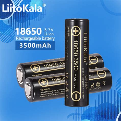 3 Pces Liitokala Lii 35A 3 7v 18650 3500mah Bateria Recarreg Vel De