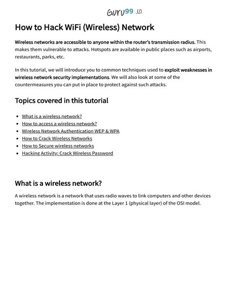 hack wifi wireless network  wireless lan password