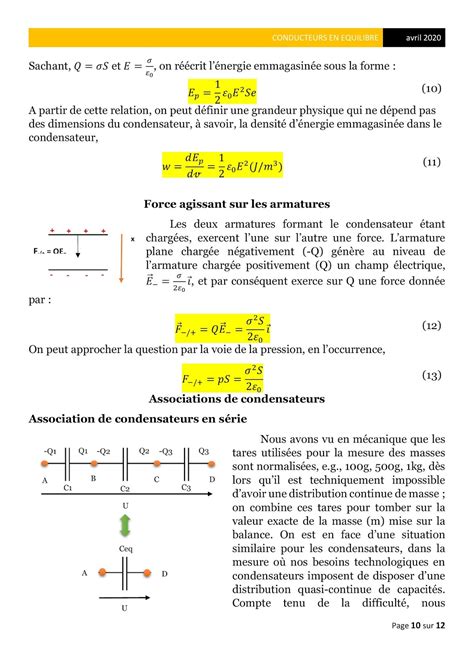 USTHB Lecture Notes Electrostatique des conducteurs en équilibre 3