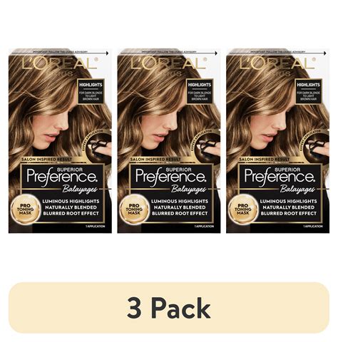 Pack L Oreal Paris Superior Preference Balayage At Home Highlighting Dark Blonde To Light