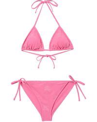 Burberry Pink Ekd Bikini In Black Lyst