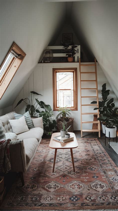 attic living room ideas  small spaces  maximize  apartment