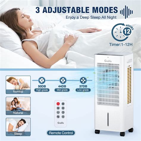 Grelife Portable Evaporative Air Cooler 3 In 1 Air Cooler Cooling Fan