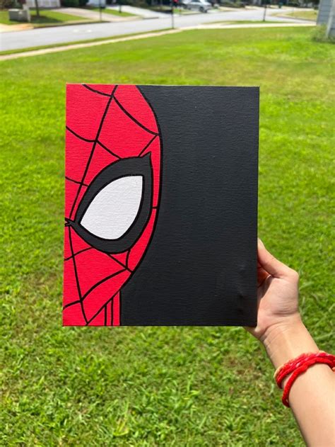 Spider Man en 2024 Pinturas pequeñas Lienzo amor Mini arte en lienzo