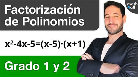 Factorización de Polinomios GRADO 1 y GRADO 2 YouTube