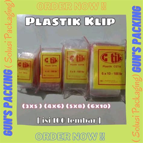 Jual Plastik Klip Ctik [ 3x5 ] [ 4x6 ] [ 5x8 ] [ 6x10 ] Plastik Ziplock