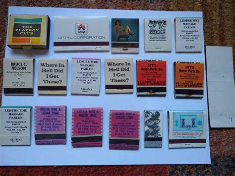 Rare Playboy Risque Pin Up Nude Woman Girlie Matchbook Lot