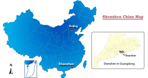 Shenzhen China Map, Shenzhen Guangdong China Map