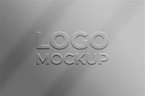 Premium Psd Embossed Metal Logo Mockup