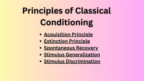 The 5 Principles Of Classical Conditioning Fuskal