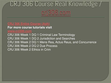 Ppt Crj Course Real Knowledge Crj Dotcom Powerpoint