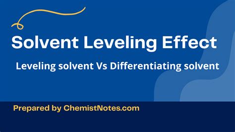 Solvent leveling effect:Definition, example - Chemistry Notes