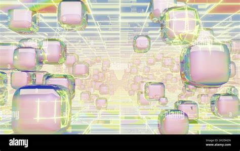 Holographic Geometry Box Stock Photo - Alamy