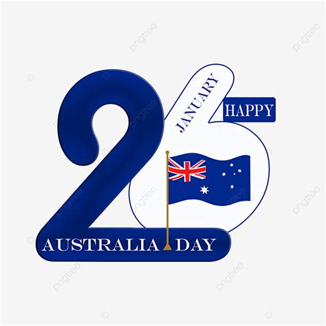 De Enero Feliz D A De Australia Con Bandera En Png Png Enero Azul