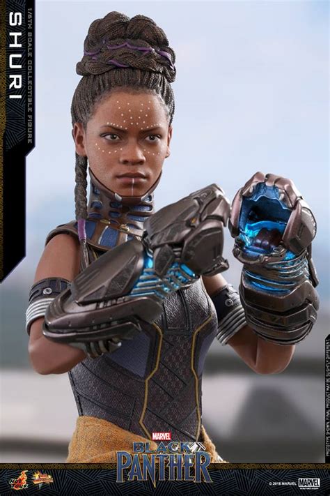 Hot Toys Lan A Trono De Wakanda E Action Figure Da Shuri Universo Marvel