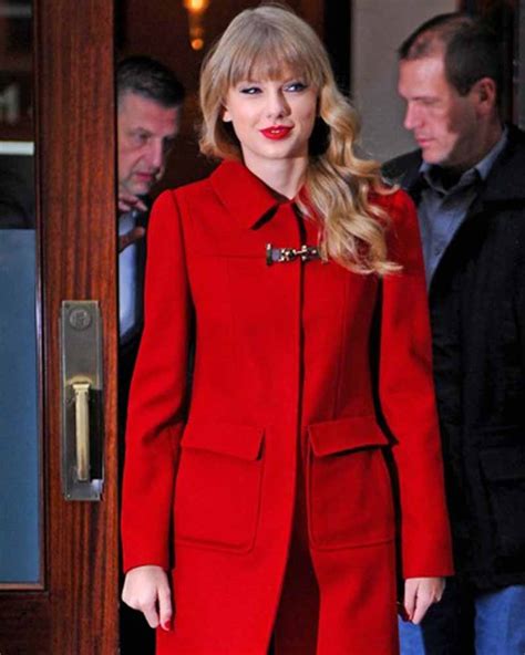 Taylor Swift Red Coat Movie Leather Jackets