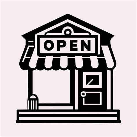 Premium Vector Store Locator Vector Silhouette Drawing