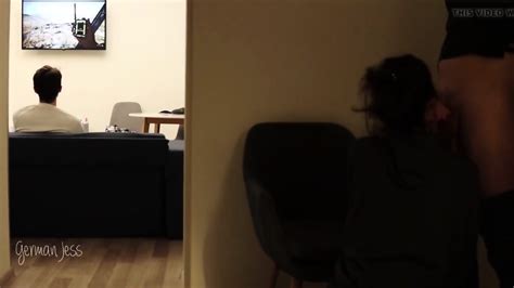 Jess Fuck Husbands Best Friend While He Plays PlayStation