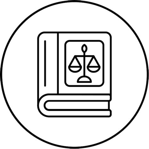 Icono Del Libro De Leyes Vector Premium