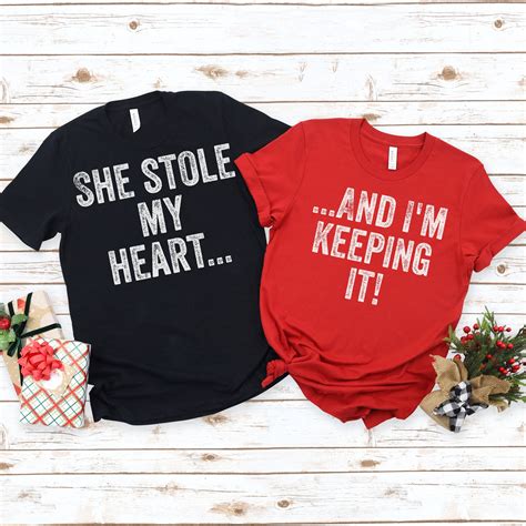 Matching Valentines Day Shirts For Couples Funny His And Hers