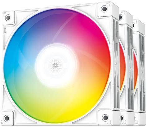 DeepCool R-FC120-WHAMN3-G-1 FC120 3-In-1 White 120mm ARGB Fans - Triple ...