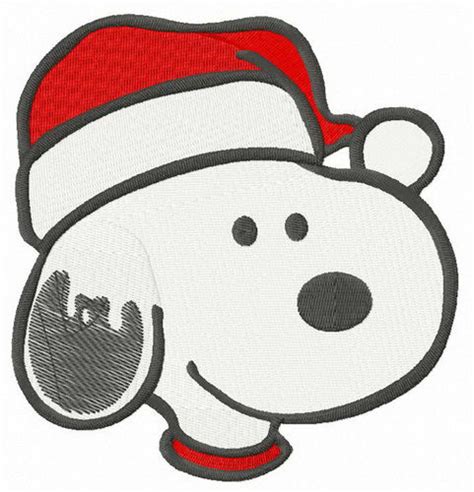 Merry Christmas Snoopy Embroidery Design