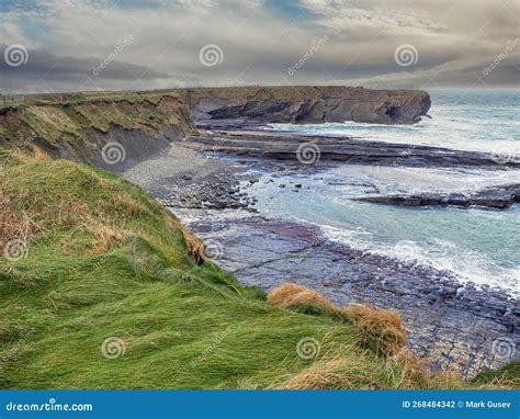 Stunning Rough Coast Line Of Ireland Near Bridges Of Ross County Clare