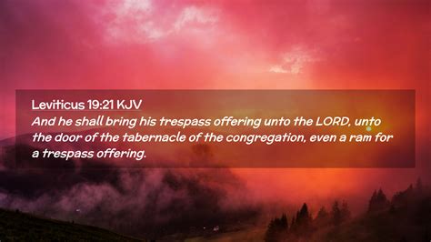 Leviticus 1921 Kjv Desktop Wallpaper And He Shall Bring His Trespass