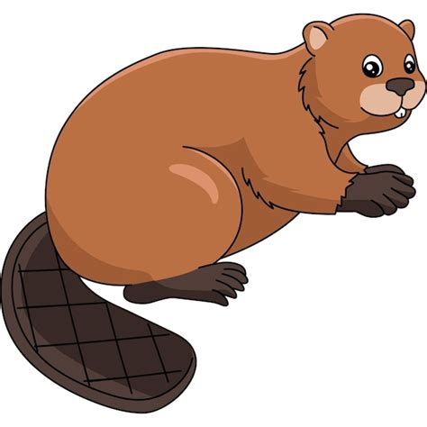 Premium Vector Beaver Cartoon Colored Clipart Illustration