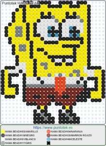 Plantilla De Bob Esponja Hama Bead