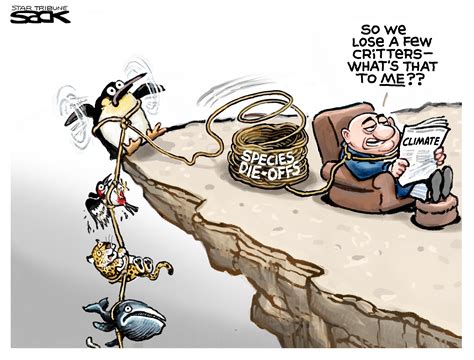 Sack cartoon: Over the edge on climate change - StarTribune.com