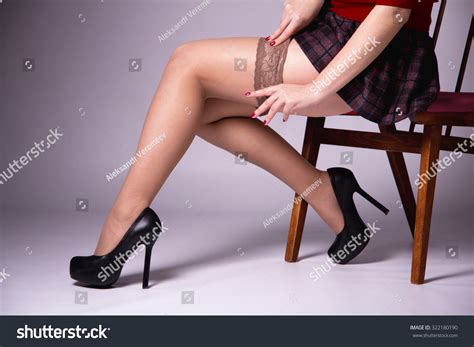 Nude Female Legs Slender Legs Puts Stock Photo Shutterstock