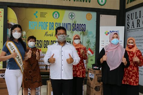 Foto Mnc Peduli Salurkan Bantuan Untuk Nakes Di Rspi Sulianti Saroso