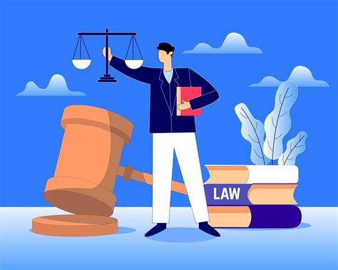 Lawyer Justice And Law Vector Illustration Concept 2647910 Vector Art At Vecteezy