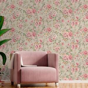 Papel De Parede Adesivo Floral Rosas Mod X Cm Leroy Merlin