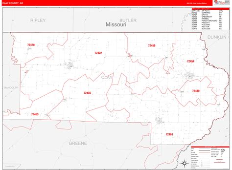 Clay County Zip Code Map