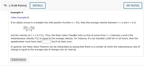 Solved If An Object Moves In A Straight Line With Position