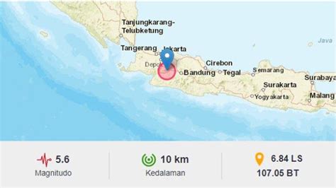 Cianjur Diguncang Gempa Magnitudo 5 6 Getarannya Terasa Hingga Bandung