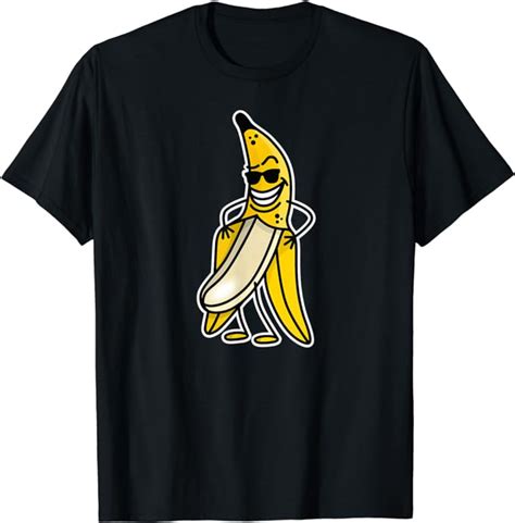 Funny Naked Banana Flashing Banana Stripper Streaker Cartoon T Shirt Amazon Co Uk Fashion