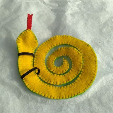 Pattern Snake Felt Finger Puppet Pattern Snake Pattern Green Snake