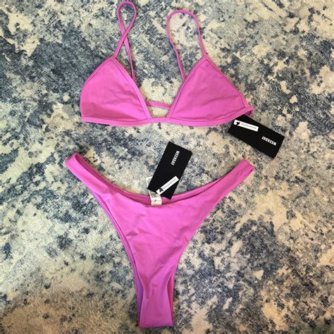 Pink Bikini Set Top And Bottoms Brand Depop