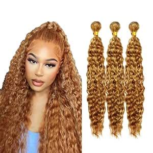 Amazon P27 30 Deep Wave Bundles Highlight Honey Blonde Bundles Grade 8A Brazilian Virgin