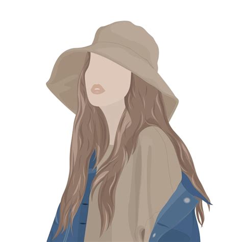 Portrait De Fille à La Mode Une Fille Dans Un Chapeau Et Une Veste En Jean Jolie Fille Blonde