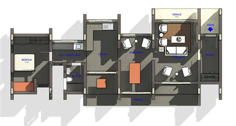 Modern Stone House, Contemporary House Plan, Architectural Blueprint - Etsy