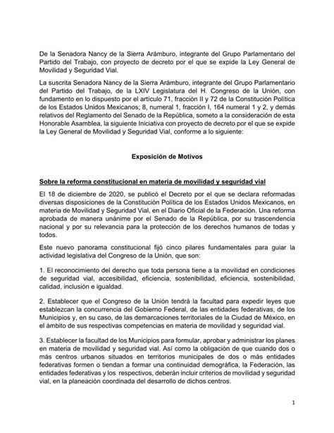 PDF Exposición de Motivos Sobre la reforma constitucional en