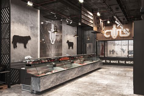 Butcher Shop On Behance Butcher Shop Supermarket Design Butcher Store