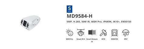 5MP H 265 50M IR WDR Pro IP6K9K IK10 EN50155 Mobile Dome Network