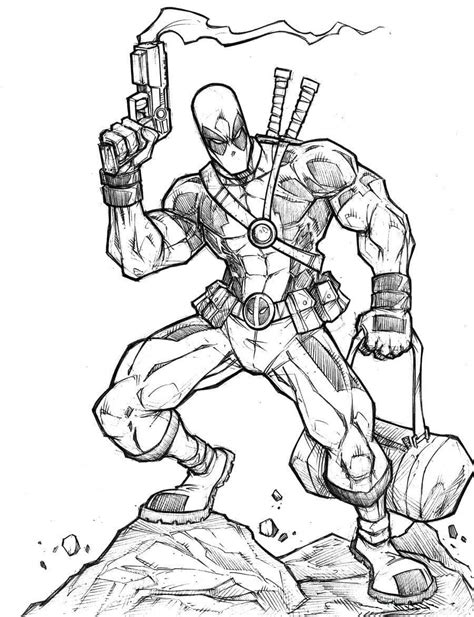 Lego Deadpool Coloring Pages