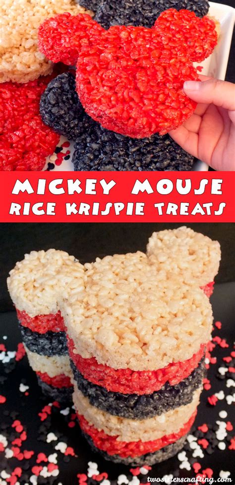 Mickey Mouse Rice Krispie Treats - Two Sisters Crafting